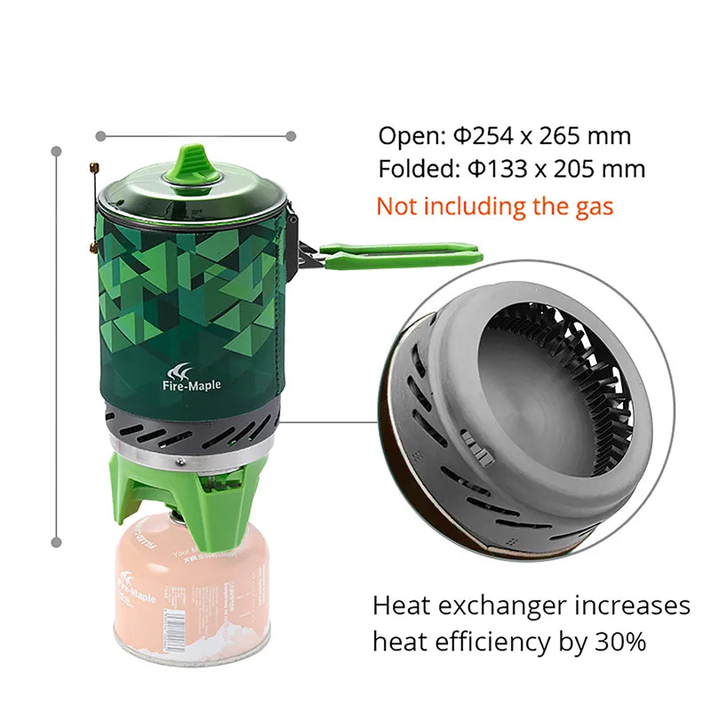 Portable Cooking System With Heat Exchanger