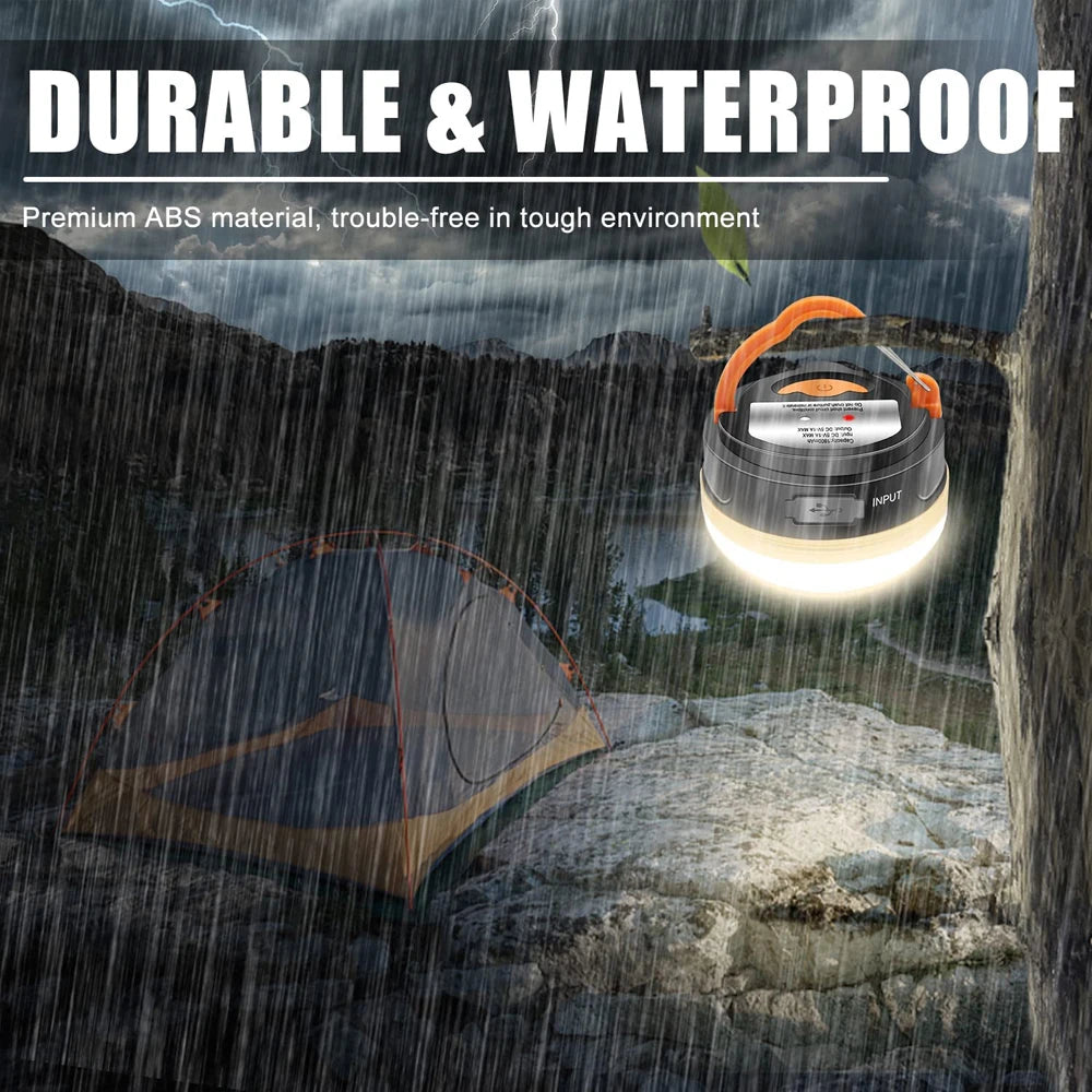 Portable Camping Lights Outdoor Hiking Night Hanging lamp USB Rechargeable