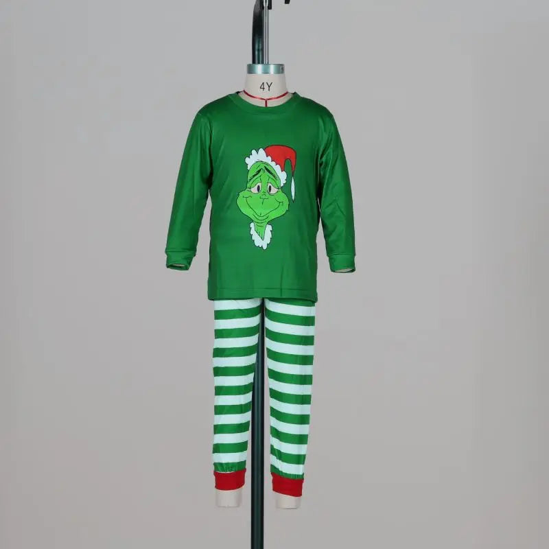 Christmas Family Pajamas Elf Sets Green Cotton