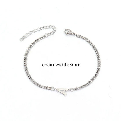 Initial Letter Bracelet Men