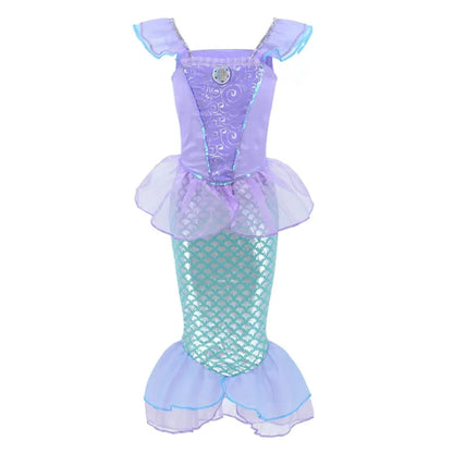 Disney 4-8 Years Little Mermaid Cosplay Costume Girl Halloween