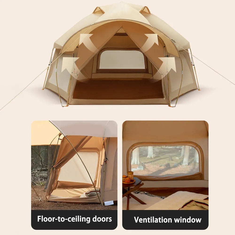 Integrated Hexagon Tent Outdoor Camping Bionic Design