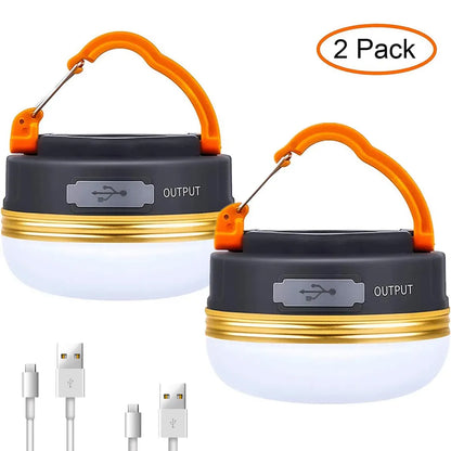 Portable Camping Lights Outdoor Hiking Night Hanging lamp USB Rechargeable