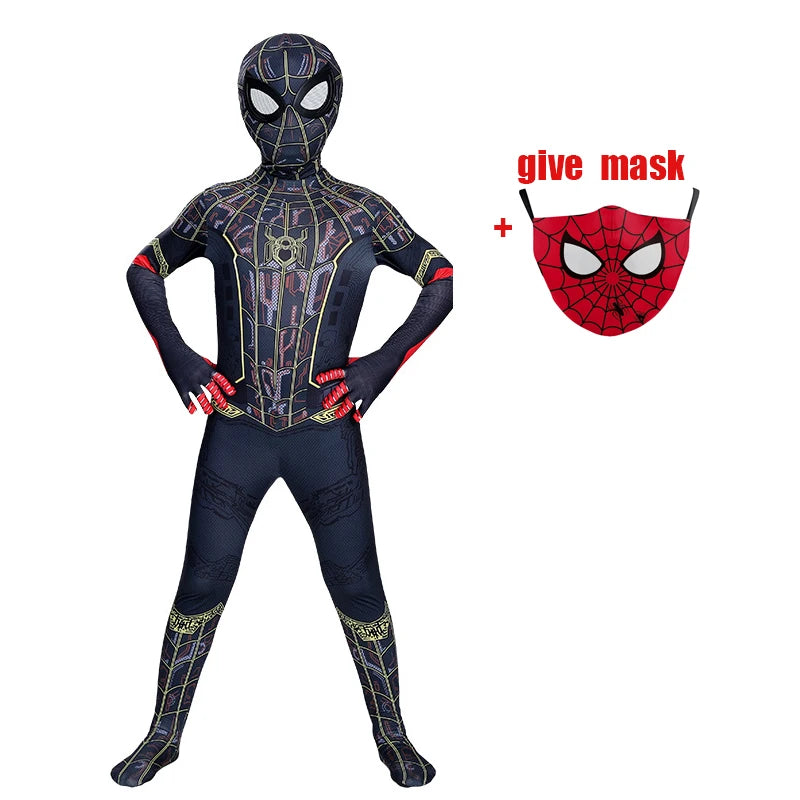 Kids Superhero Spiderman Costume Set