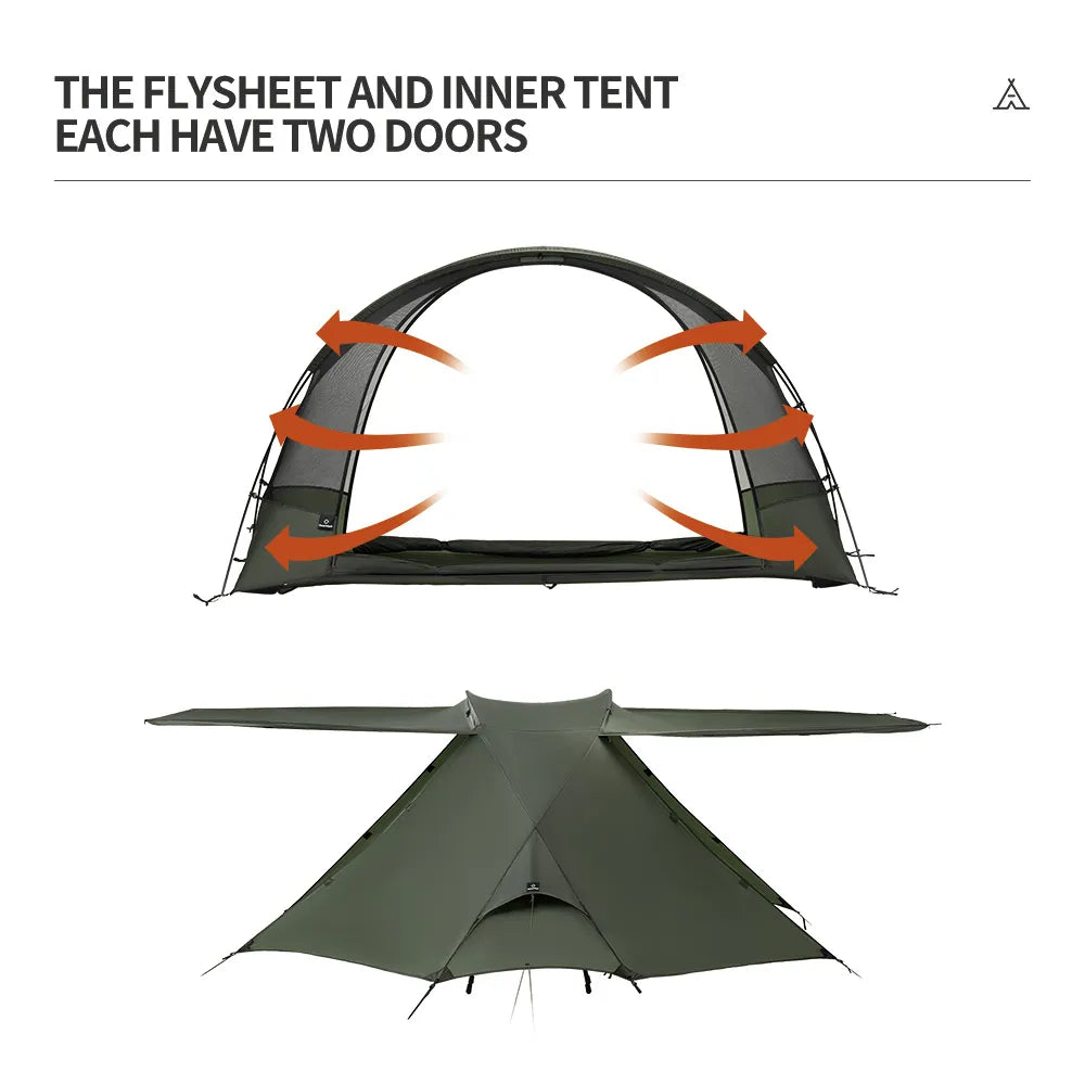 Tent Ultralight Hiking Nylon Ripstop Both Side Silicon