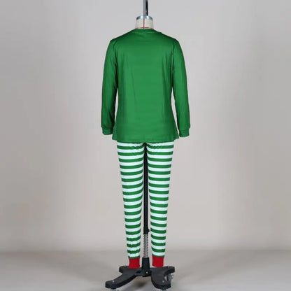 Christmas Family Pajamas Elf Sets Green Cotton