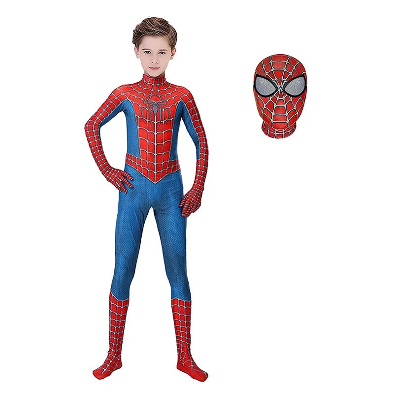 Kids Superhero Spiderman Costume Set