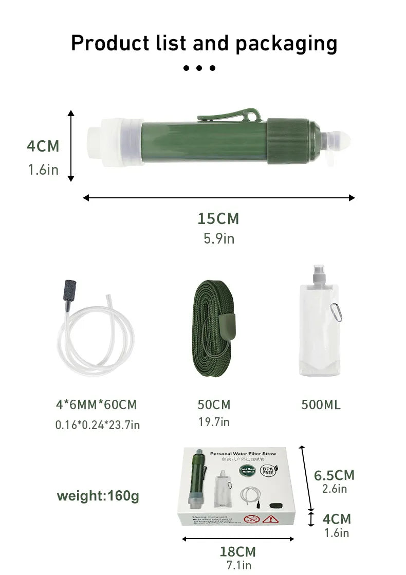 Purification Water Filter Straw