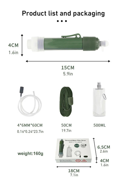 Purification Water Filter Straw