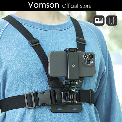 Chest Strap Belt Body Harness Phone Clip Mount