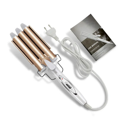 Professional Hair Curling Iron Ceramic Triple Barrel