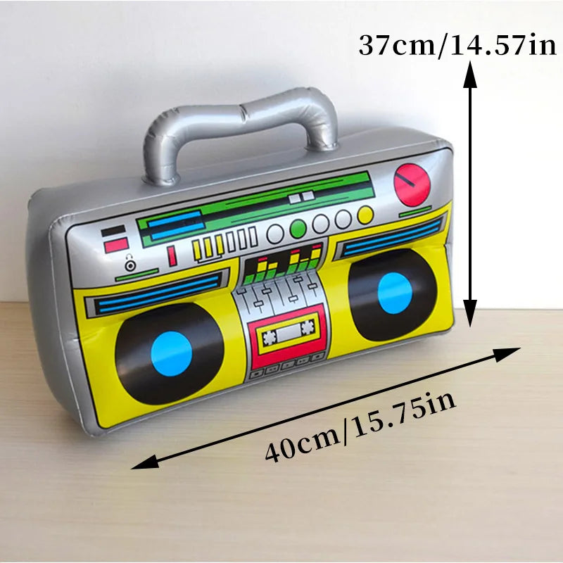 Radio Boombox Inflatable 80s 90s Theme Party Decorations Disco Birthday Party