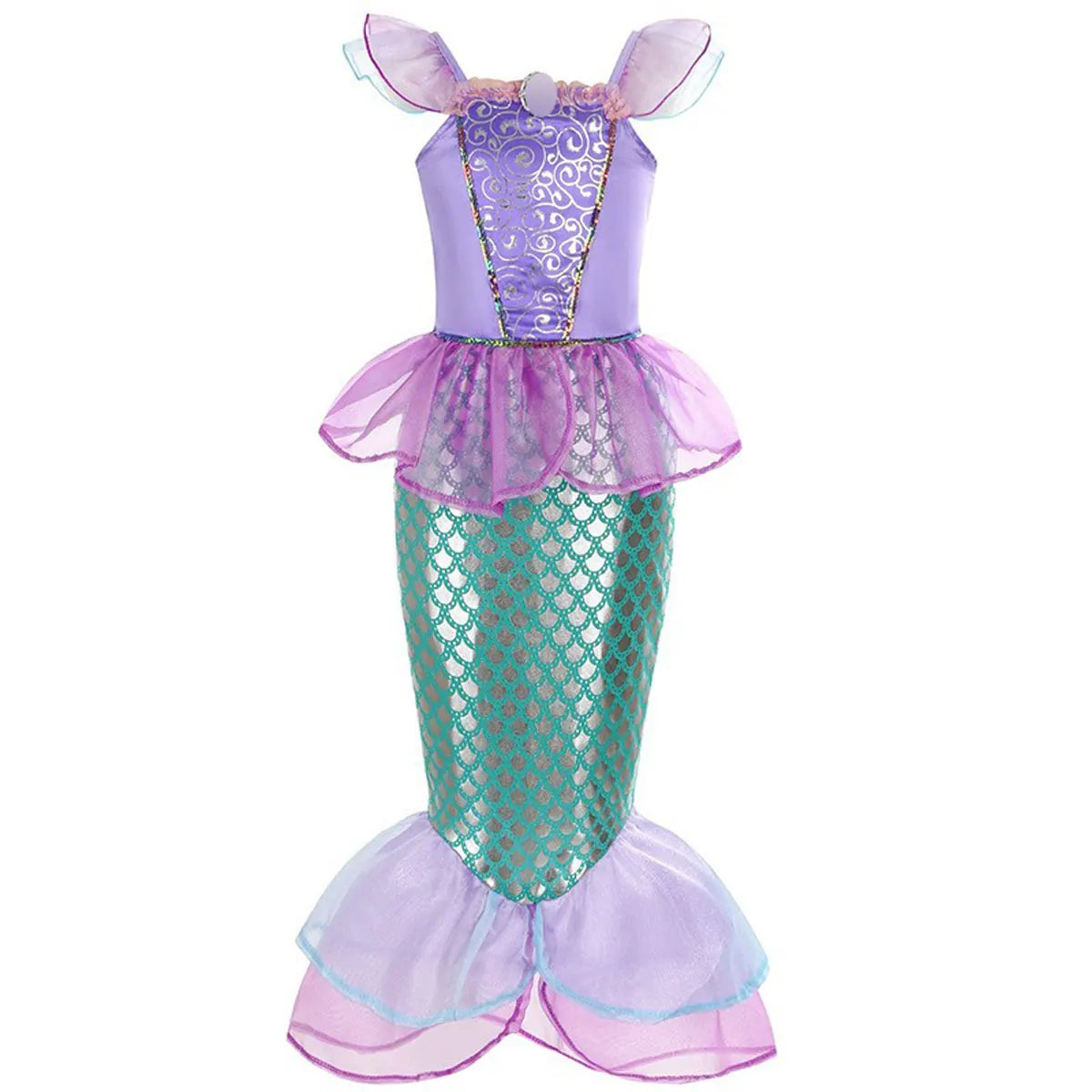 Disney 4-8 Years Little Mermaid Cosplay Costume Girl Halloween