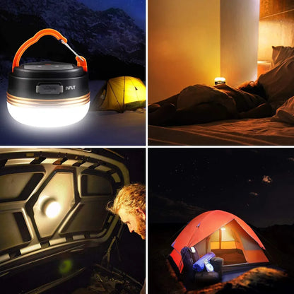 Portable Camping Lights Outdoor Hiking Night Hanging lamp USB Rechargeable