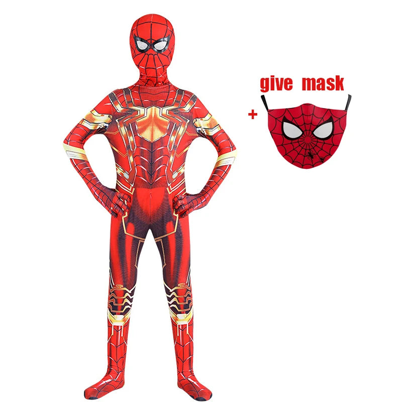 Kids Superhero Spiderman Costume Set