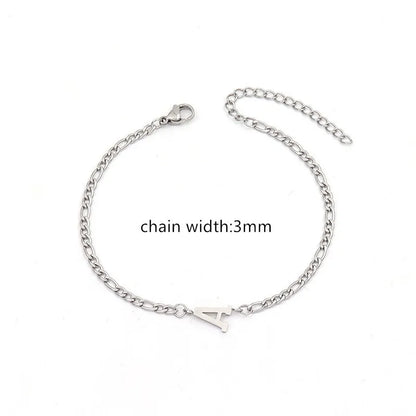 Initial Letter Bracelet Men