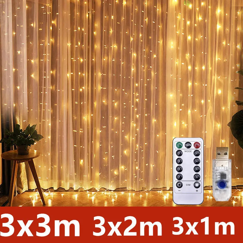 LED Curtain Garland Fairy Lights