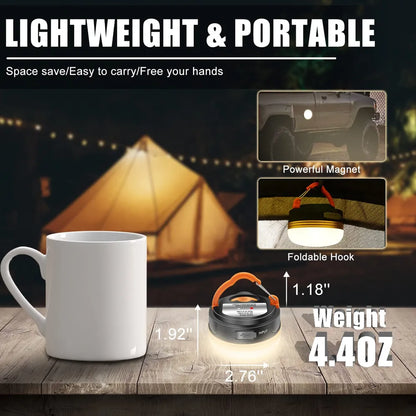 Portable Camping Lights Outdoor Hiking Night Hanging lamp USB Rechargeable