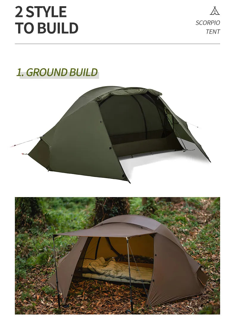 Tent Ultralight Hiking Nylon Ripstop Both Side Silicon