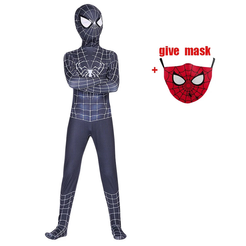 Kids Superhero Spiderman Costume Set