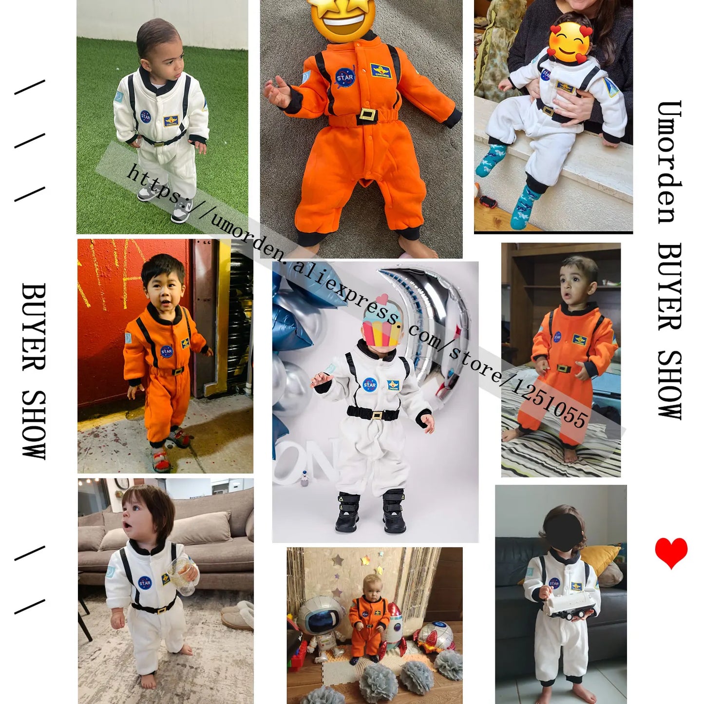 Astronaut Costume Space Suit Rompers for Baby Boys